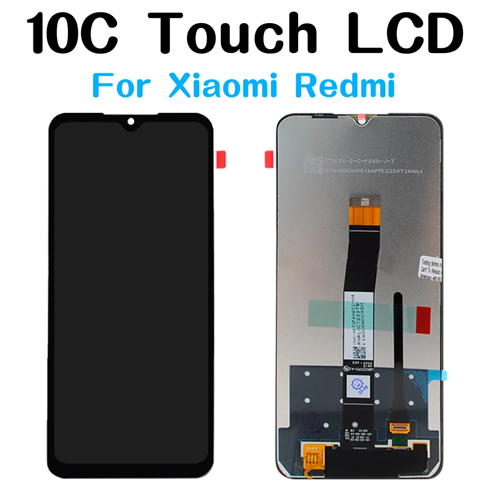 

ЖК-дисплей 6,71 дюйма для Xiaomi Redmi 10C 220333QAG, сенсорный экран в сборе, дигитайзер, сменный экран 220333QBI