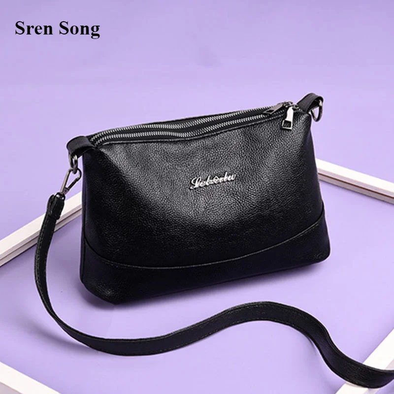 Double Pockets Sling Bags Soft PU Leather Women Crossbody Bag With Two Strap Shoulder Female Messenger Bags Black
Double Pockets Sling Bags Soft PU Leather Women Crossbody Bag With Two Strap Shoulder Female Messenger Bags Black