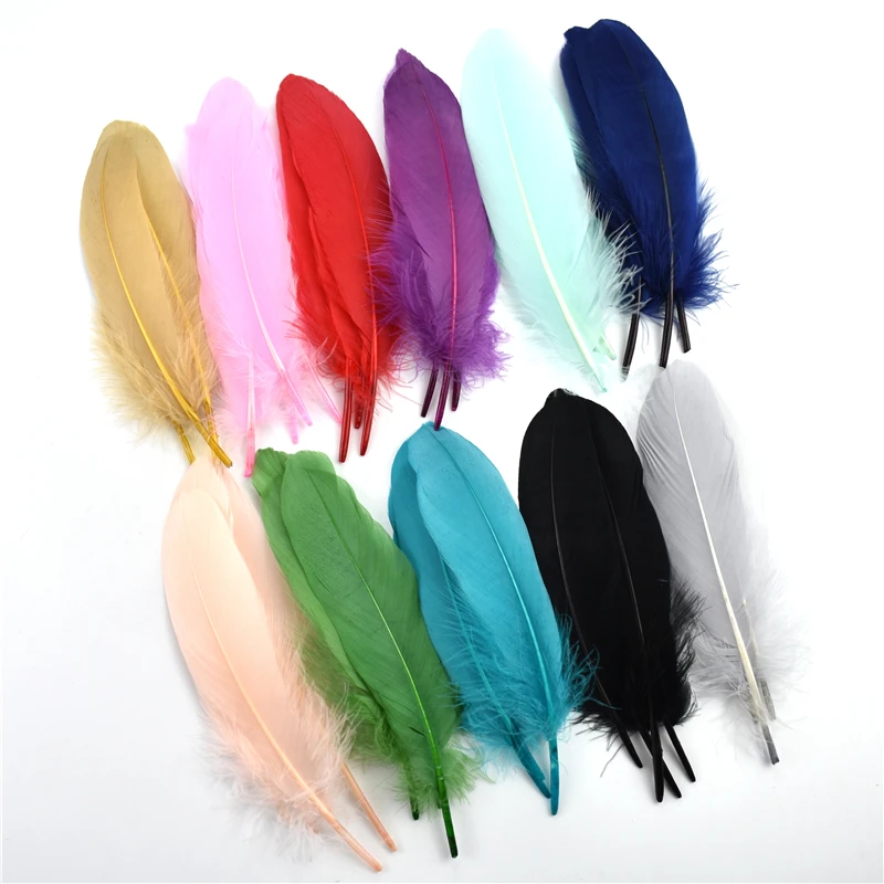 100Pcs/Lot Hard Stick Goose Feathers for Needlework Black White Natural Colorful Feather Handicraft Accessories Decor Decoration
100Pcs/Lot Hard Stick Goose Feathers for Needlework Black White Natural Colorful Feather Handicraft Accessories Decor Decoration