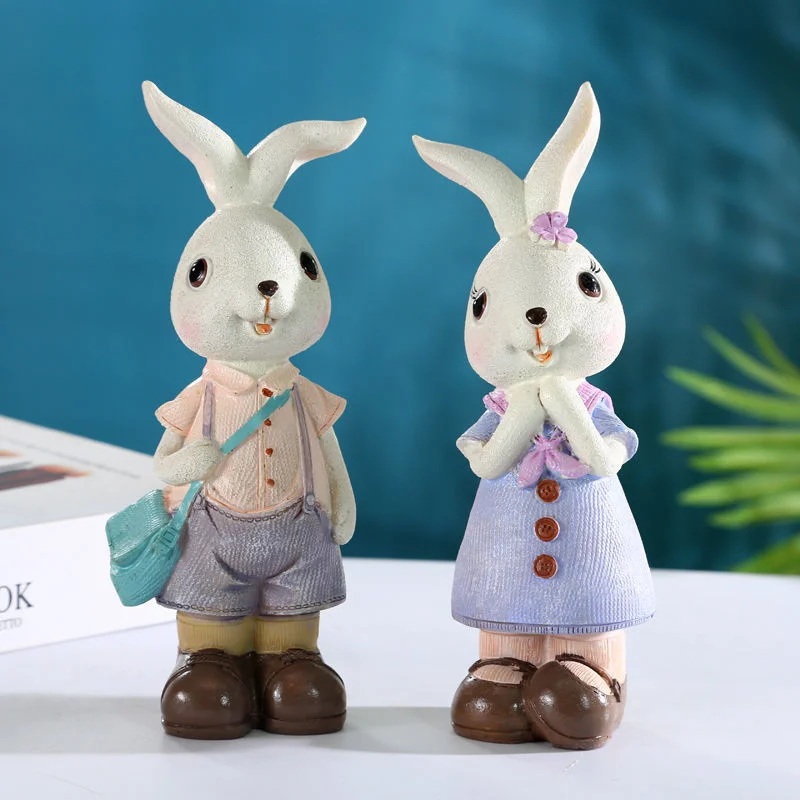 Valentine's Day Gift Cartoon Rabbit Couple Ornaments Creative Hand-painted Resin Crafts Bedroom Living Room Decorative Ornaments
Valentine's Day Gift Cartoon Rabbit Couple Ornaments Creative Hand-painted Resin Crafts Bedroom Living Room Decorative Ornaments