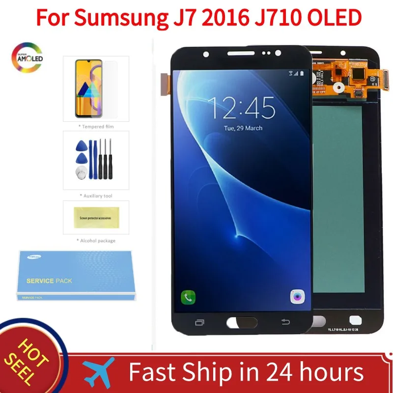 Super AMOLED J710 Screen For Samsung Galaxy J7 2016 J710 J710F LCD Display With Touch Screen Digitizer Assembly+service package
Super AMOLED J710 Screen For Samsung Galaxy J7 2016 J710 J710F LCD Display With Touch Screen Digitizer Assembly+service package