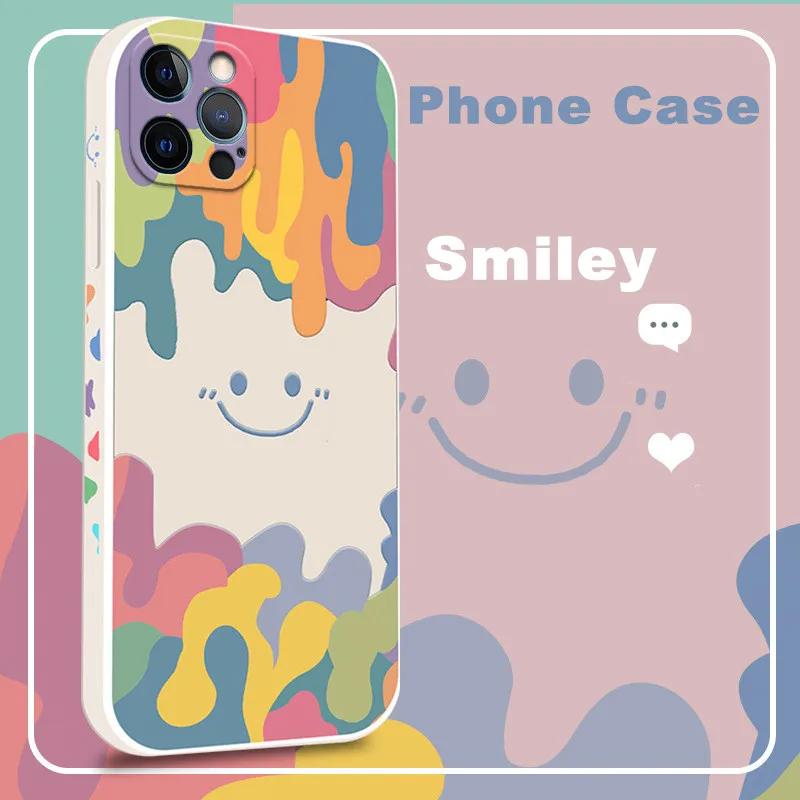Phone Case for IPhone 13 Mini 12 11 13 Pro Max XS XR X 8 7 Plus 2022 Cute Smiley Liquid Silicone Case for Women Luxury Cover
Phone Case for IPhone 13 Mini 12 11 13 Pro Max XS XR X 8 7 Plus 2022 Cute Smiley Liquid Silicone Case for Women Luxury Cover