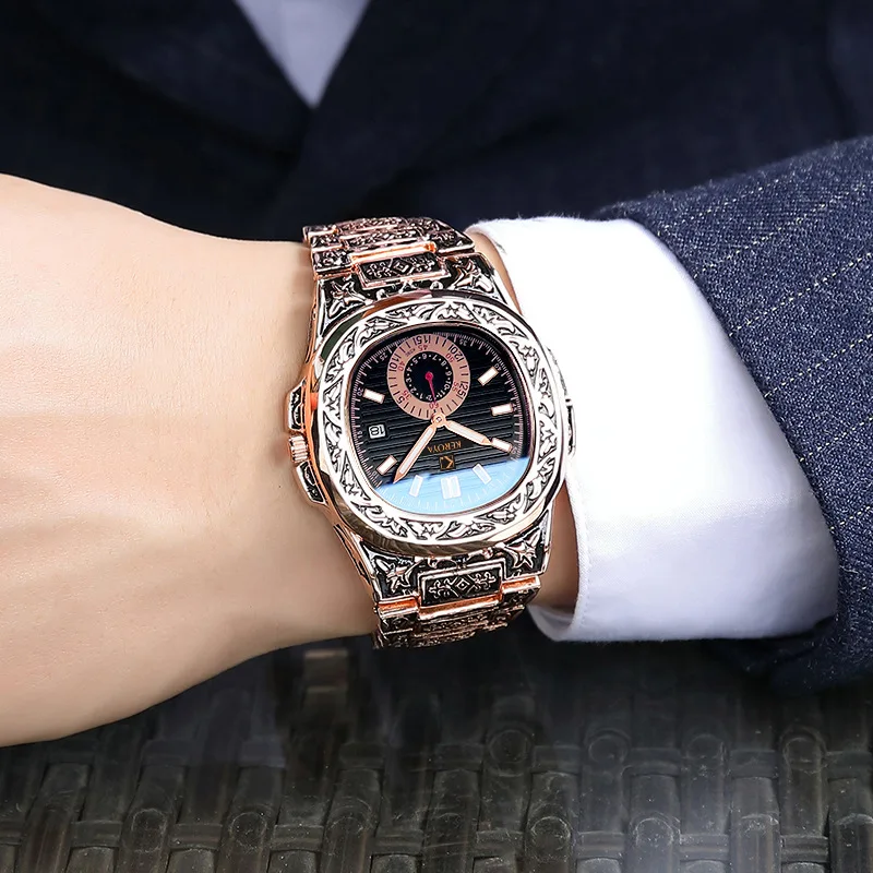 Watch for Men Creative Watch Gold Watch Big Dial Men's Watch Calendar Steel Band Men's Watch Reloj Relogio Feminino
Watch for Men Creative Watch Gold Watch Big Dial Men's Watch Calendar Steel Band Men's Watch Reloj Relogio Feminino