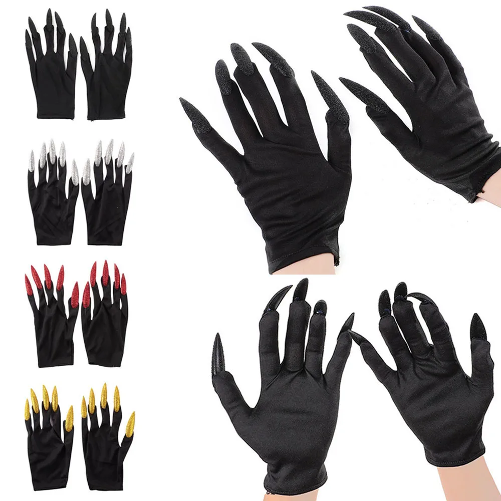 1Pair Cool Halloween Props Ghost Claw Gloves Women Long Nails Full Finger Wrist Gloves Cosplay Theme Party Witch Gloves
1Pair Cool Halloween Props Ghost Claw Gloves Women Long Nails Full Finger Wrist Gloves Cosplay Theme Party Witch Gloves