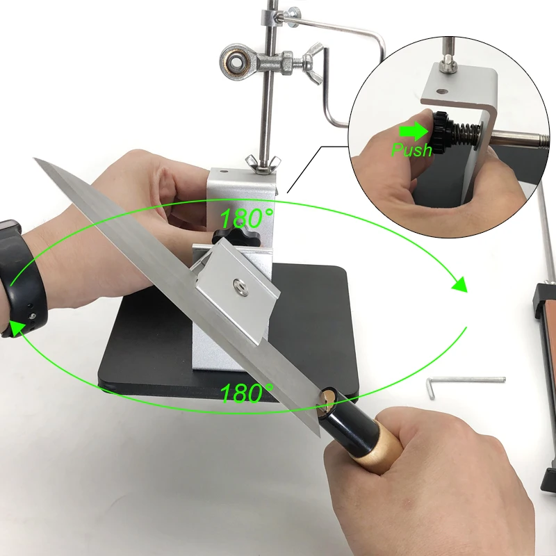 New RS2 Fixed Knife Sharpener Professional Sharpening System Sharpeners Grit400 3000# Whetstone 14~34°Angle Select 180°Fast Flip
New RS2 Fixed Knife Sharpener Professional Sharpening System Sharpeners Grit400 3000# Whetstone 14~34°Angle Select 180°Fast Flip