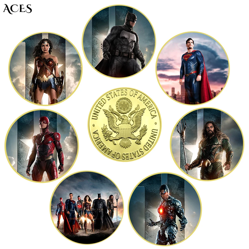 Us Gold Plated Coin Classic Movie Commemorative Coin Set Bruce Wayne Justice Hero Coin Collection Desktop Metal Ornament Gift
Us Gold Plated Coin Classic Movie Commemorative Coin Set Bruce Wayne Justice Hero Coin Collection Desktop Metal Ornament Gift