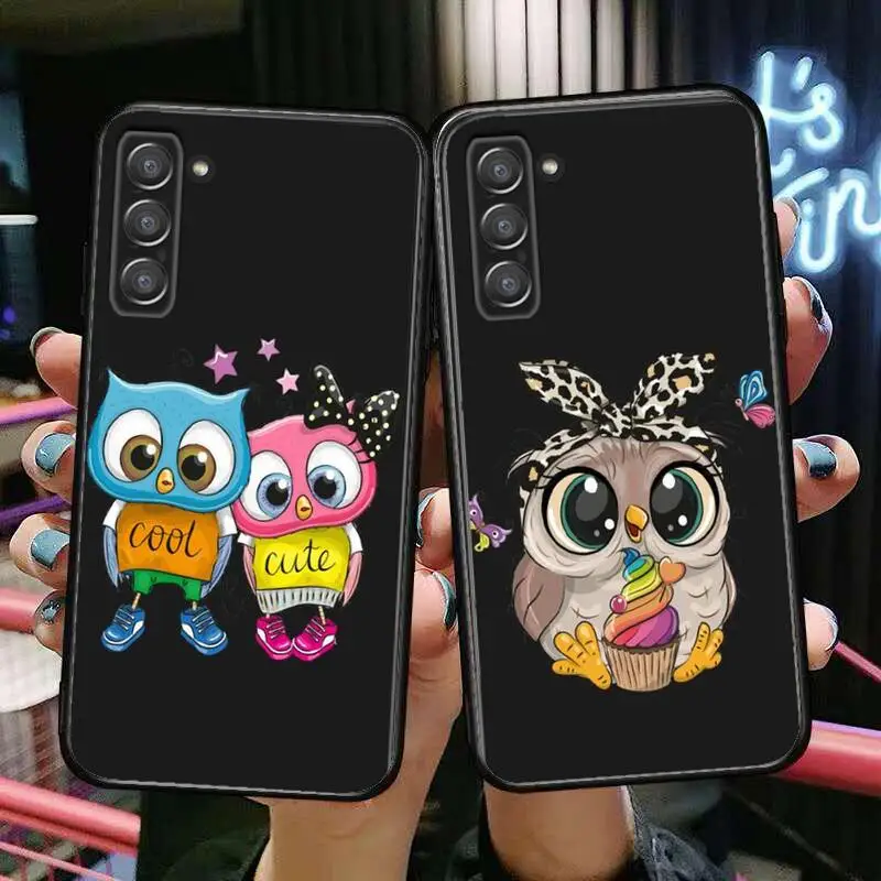 

Cartoon Animal Cute Owl Phone cover hull For SamSung Galaxy s6 s7 S8 S9 S10E S20 S21 S5 S30 Plus S20 fe 5G Lite Ultra Edge
