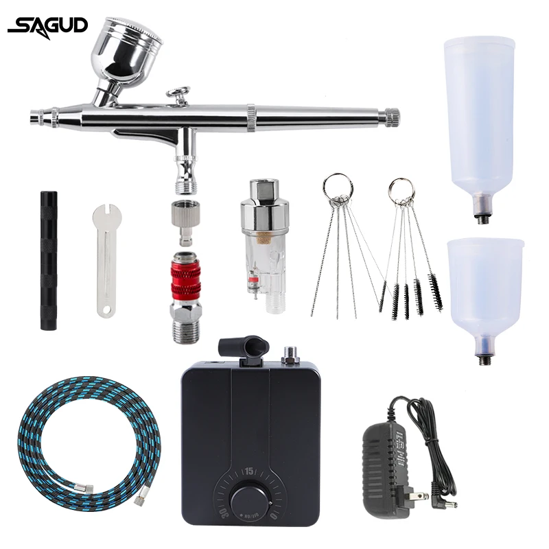 SAGUD AC-500KSD131set Аэрограф с Компрессором
SAGUD AC-500KSD131set Аэрограф с Компрессором