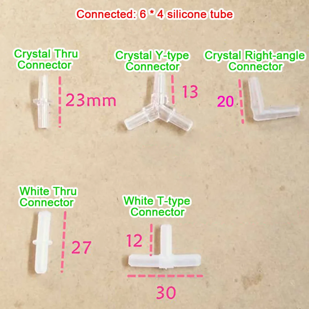1pcs Tube Pipe Hose Connection Accessories 6mm*4mm Silicone Tube Air Pump White Crystal T Y L Cross Type Right Angle Connector
1pcs Tube Pipe Hose Connection Accessories 6mm*4mm Silicone Tube Air Pump White Crystal T Y L Cross Type Right Angle Connector