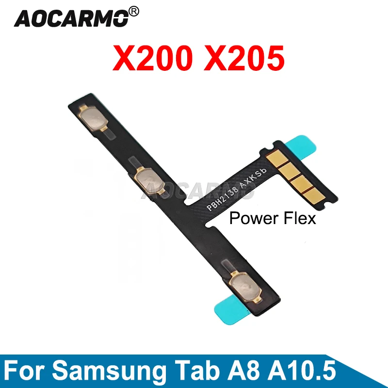 

Aocarmo For Samsung Galaxy Tab A8 10.5 SM- X200 X205 Power On / Off Volume Buttons Flex Cable Replacement Part