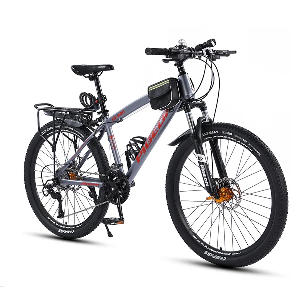 

Горный велосипед с колесами 24 и 26 дюймов, шоссейные велосипеды с переменной скоростью, двойной дисковый тормоз, рама из углеродистой стали, для взрослых мужчин