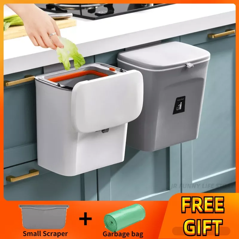7/9L Hanging Trash Can For Kitchen Large Capacity Kitchen Recycling Garbage basket Bathroom Wall Mounted Trash Bin with lid
7/9L Hanging Trash Can For Kitchen Large Capacity Kitchen Recycling Garbage basket Bathroom Wall Mounted Trash Bin with lid