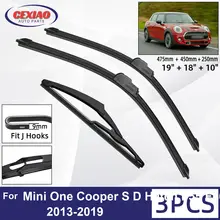 For MINI Mini One Cooper S D Hatch F55 F56 2013 - 2019 Car Front Rear Wiper Blades Windscreen Wipers Auto Windshield 19