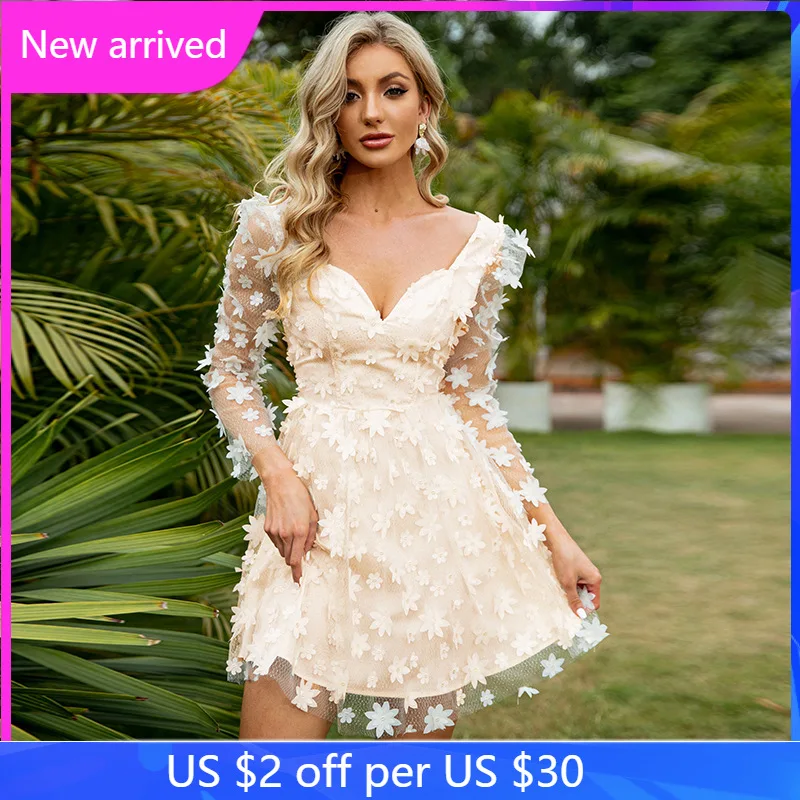 Women Light Luxury Three-dimensional Printed Chiffon Skirt Low-cut Waist Sexy Mesh Lace Dress
Women Light Luxury Three-dimensional Printed Chiffon Skirt Low-cut Waist Sexy Mesh Lace Dress
