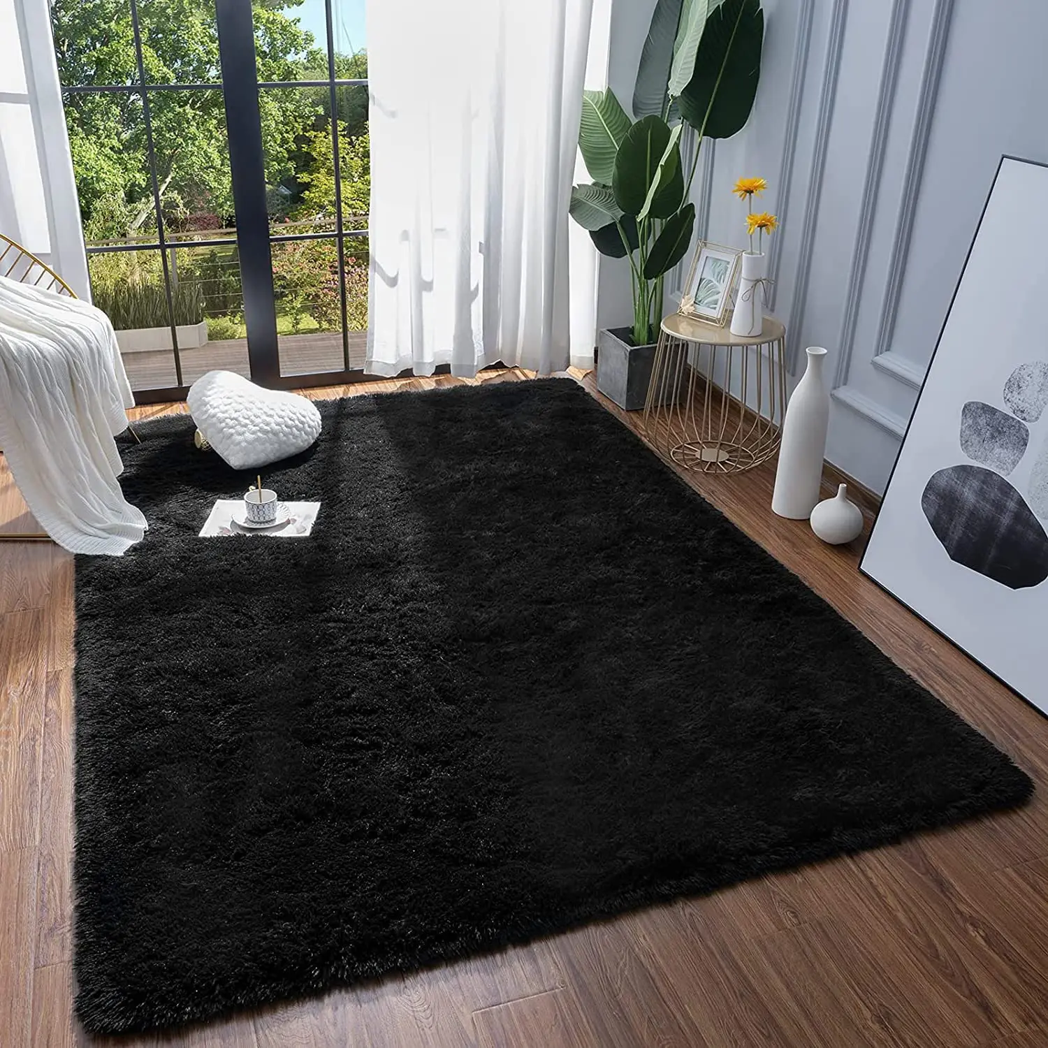 

Fluffy Soft Area Rugs for Living Room Shaggy Bedroom Carpet Ultra Soft Fluffy Carpet Nursery Dorm Home Decor Carpet Non-Slip Rug
