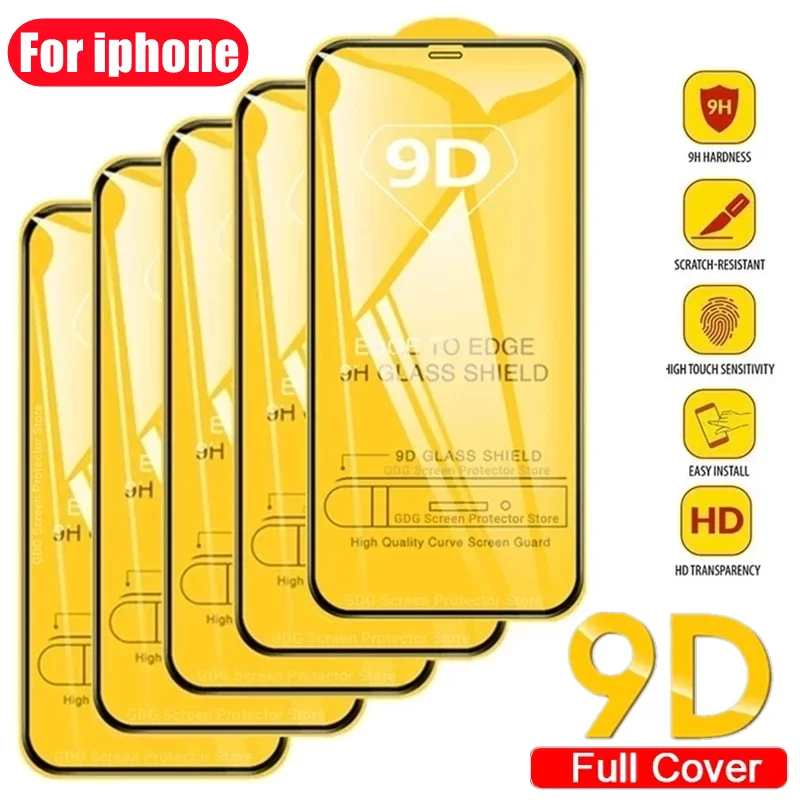 Закаленное стекло 9D для IPhone, защита экрана с полным покрытием для IPhone 11 12 13 Pro Max 6 S 8 7 Plus 13 14 XS MAX X XR, 1-5 шт.
Закаленное стекло 9D для IPhone, защита экрана с полным покрытием для IPhone 11 12 13 Pro Max 6 S 8 7 Plus 13 14 XS MAX X XR, 1-5 шт.