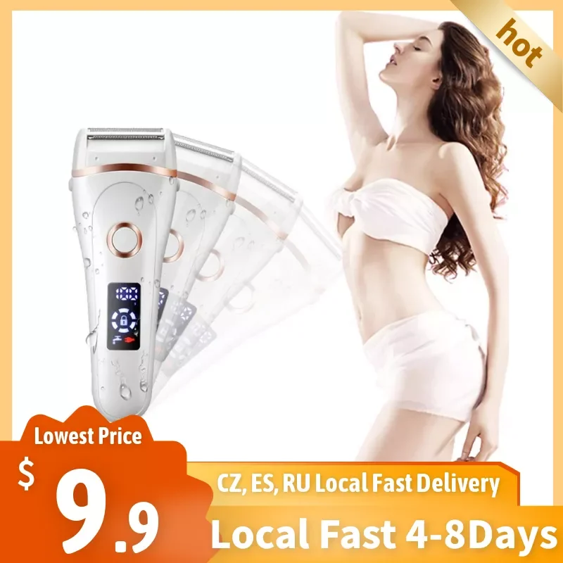 Electric Epilator Painless Women Bikini Electric Razor Shaver Hair Removal Trimmer For Legs Underarm Waterproof LCD USB Charging
Electric Epilator Painless Women Bikini Electric Razor Shaver Hair Removal Trimmer For Legs Underarm Waterproof LCD USB Charging