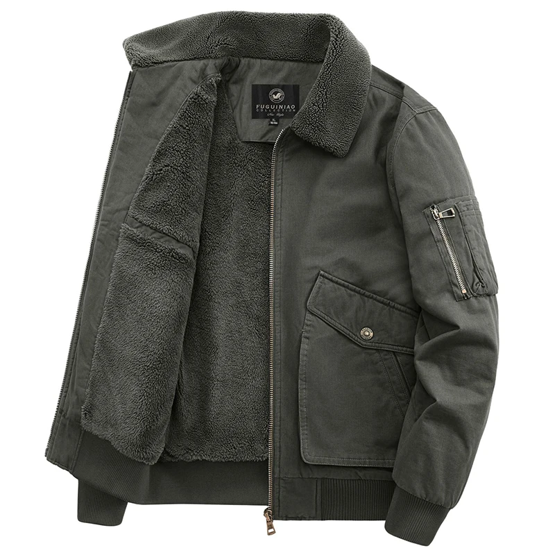 Fleece Warm Bomber Jackets Men Winter Thick Parkas Fashion Casual Windproof Coats Male Autumn Outwear Tactical Military Jacket
Fleece Warm Bomber Jackets Men Winter Thick Parkas Fashion Casual Windproof Coats Male Autumn Outwear Tactical Military Jacket