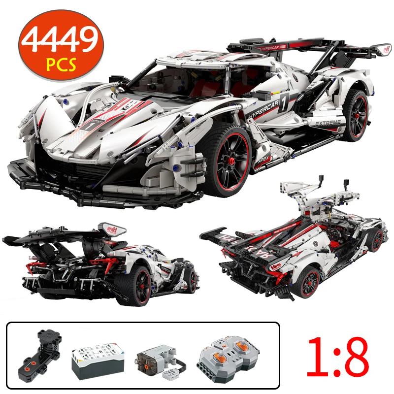 4449Pcs City RC 1:8 Hypercar Sports Vehicle Model Building Blocks Remote Control Racing Car Bricks Toys for Kids Gifts
4449Pcs City RC 1:8 Hypercar Sports Vehicle Model Building Blocks Remote Control Racing Car Bricks Toys for Kids Gifts