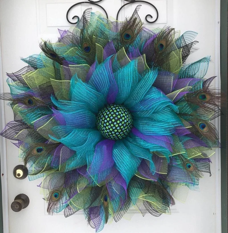 Peacock Pattern Wreath Holiday Party Door Wall Decoration Wreath Outdoor Front Door Indoor Wall Decor
Peacock Pattern Wreath Holiday Party Door Wall Decoration Wreath Outdoor Front Door Indoor Wall Decor