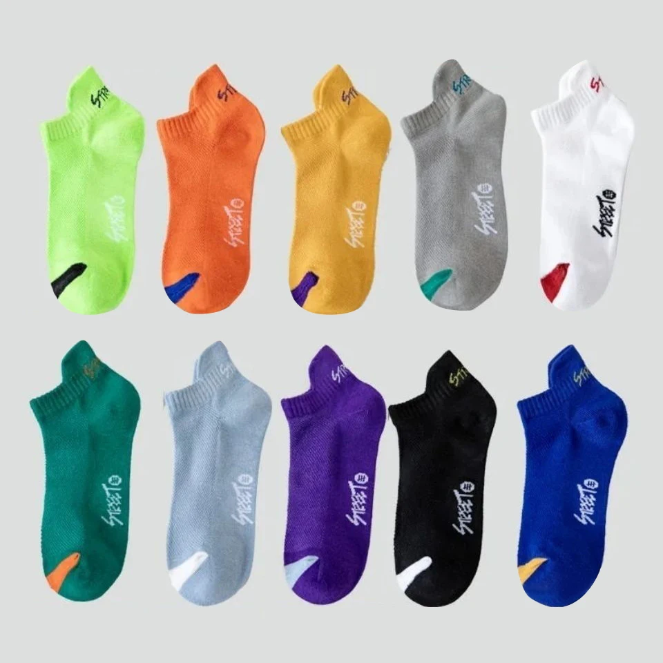 5 Pairs/Lot Bright Color Ankle No Show Socks Cotton Men Breathable Street Fashion Fun Happy Anti-friction Short Sock For Male
5 Pairs/Lot Bright Color Ankle No Show Socks Cotton Men Breathable Street Fashion Fun Happy Anti-friction Short Sock For Male