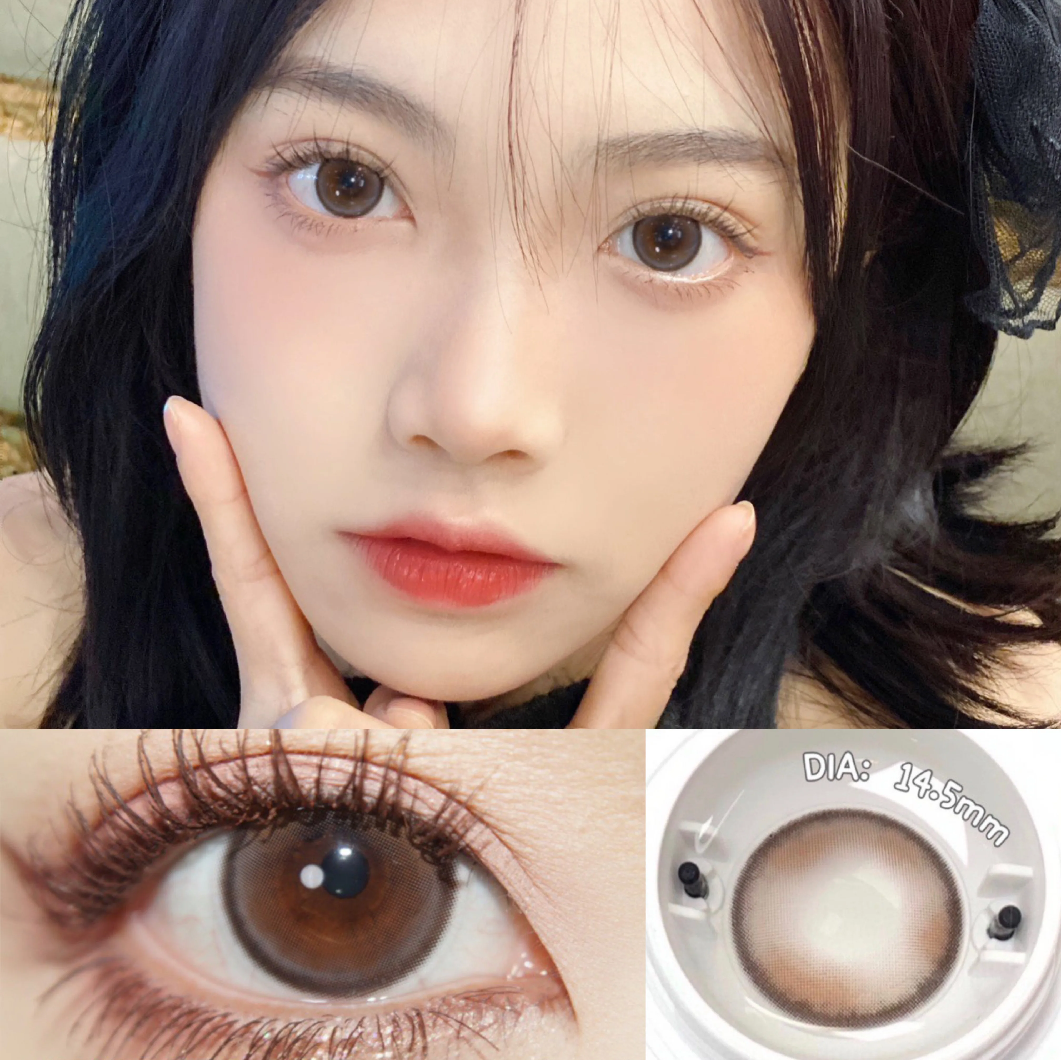 Easysmall Bear Brown Natural Colored Big Beauty Pupil Contact Lenses For Eyes Degrees Yearly 2pcs/pair Prescription Myopia
Easysmall Bear Brown Natural Colored Big Beauty Pupil Contact Lenses For Eyes Degrees Yearly 2pcs/pair Prescription Myopia