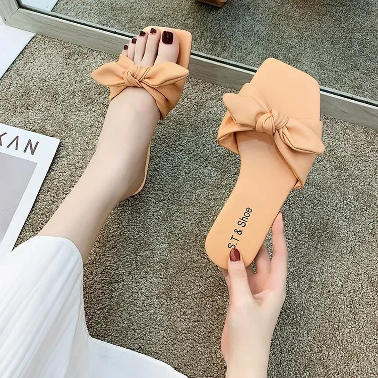 Summer Women Slippers Cute Butterfly-Knot Casual Sandals Lady Slides Zapatillas Mujer Flats Slip-On Women Shoes for Women 2022
Summer Women Slippers Cute Butterfly-Knot Casual Sandals Lady Slides Zapatillas Mujer Flats Slip-On Women Shoes for Women 2022