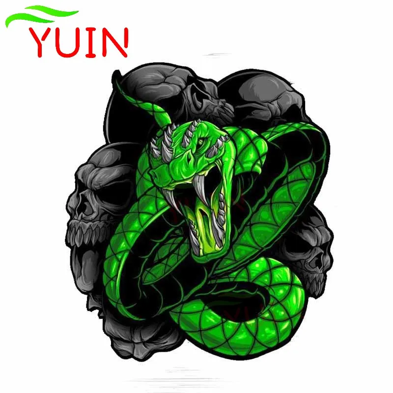 Classic Animal Snake Car Sticker Fashion Personality Skull PVC Bumper Decoration Accessories Waterproof Anti-UV Decals 15*14cm
Classic Animal Snake Car Sticker Fashion Personality Skull PVC Bumper Decoration Accessories Waterproof Anti-UV Decals 15*14cm