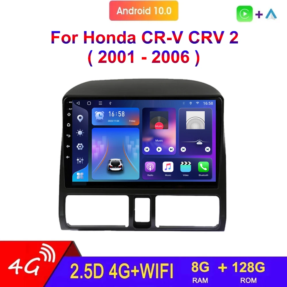 Car Radio For Honda CR-V CRV 2 2001 - 2006 Multimedia Video Player Carplay 4G Android 12 Navigation Head Unit 2Din Auto Stereo
Car Radio For Honda CR-V CRV 2 2001 - 2006 Multimedia Video Player Carplay 4G Android 12 Navigation Head Unit 2Din Auto Stereo