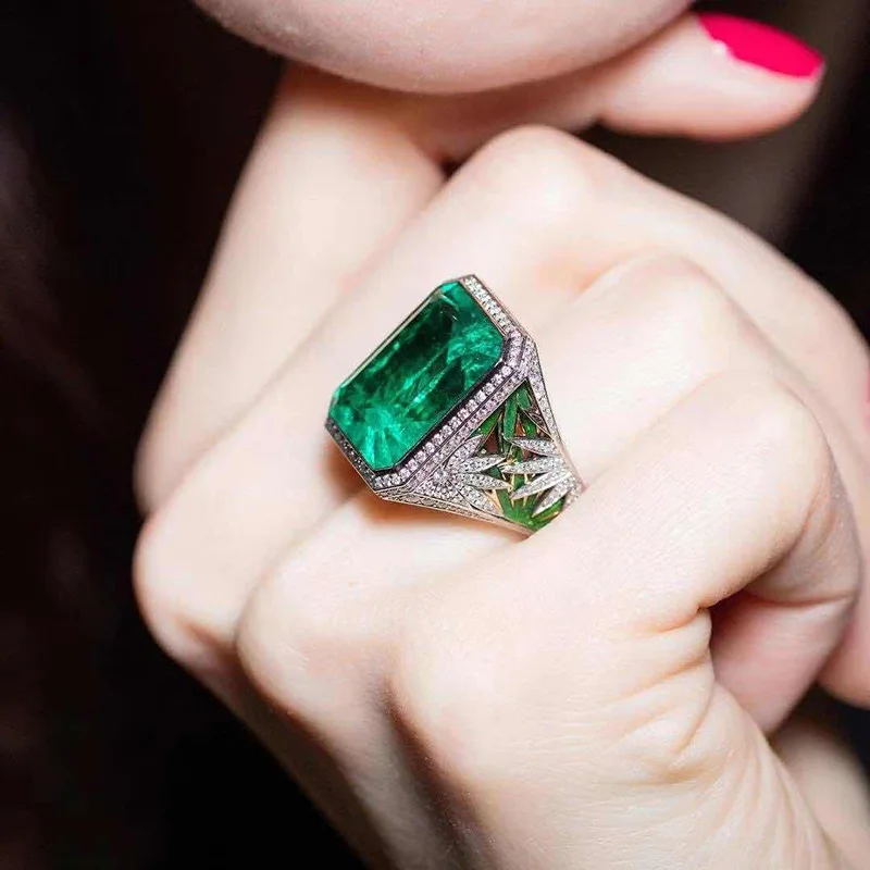 2022 New Arrival Trendy Elegant Green Emerald Zircon Finger Rings For Women Wedding Engagement Bridal Jewelry Gift Accessories 
2022 New Arrival Trendy Elegant Green Emerald Zircon Finger Rings For Women Wedding Engagement Bridal Jewelry Gift Accessories
