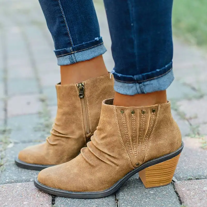 2022 Autumn Ladies Booties Fashion Retro Rivet Women Botas Size 43 High Heel Side Zipper Suede Boots 6 Boots Botas De Mujer
2022 Autumn Ladies Booties Fashion Retro Rivet Women Botas Size 43 High Heel Side Zipper Suede Boots 6 Boots Botas De Mujer