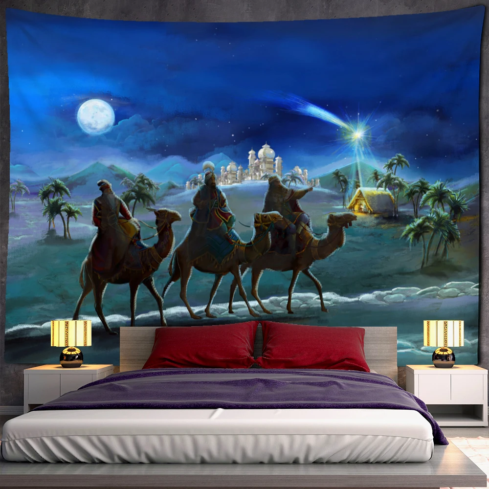 Camel Starlight Oil Painting Tapestry Wall Hanging Christmas Bohemian Style Psychedelic Witchcraft Mystery Home Decor
Camel Starlight Oil Painting Tapestry Wall Hanging Christmas Bohemian Style Psychedelic Witchcraft Mystery Home Decor