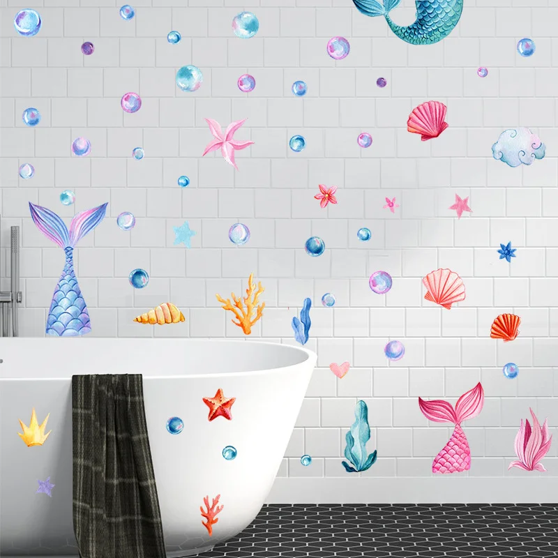 Cartoon Undersea Shell Star Fishtail Wall Stickers Creative DIY Children's Room Decorative Home Wall Paste Self-adhesive Decor
Cartoon Undersea Shell Star Fishtail Wall Stickers Creative DIY Children's Room Decorative Home Wall Paste Self-adhesive Decor