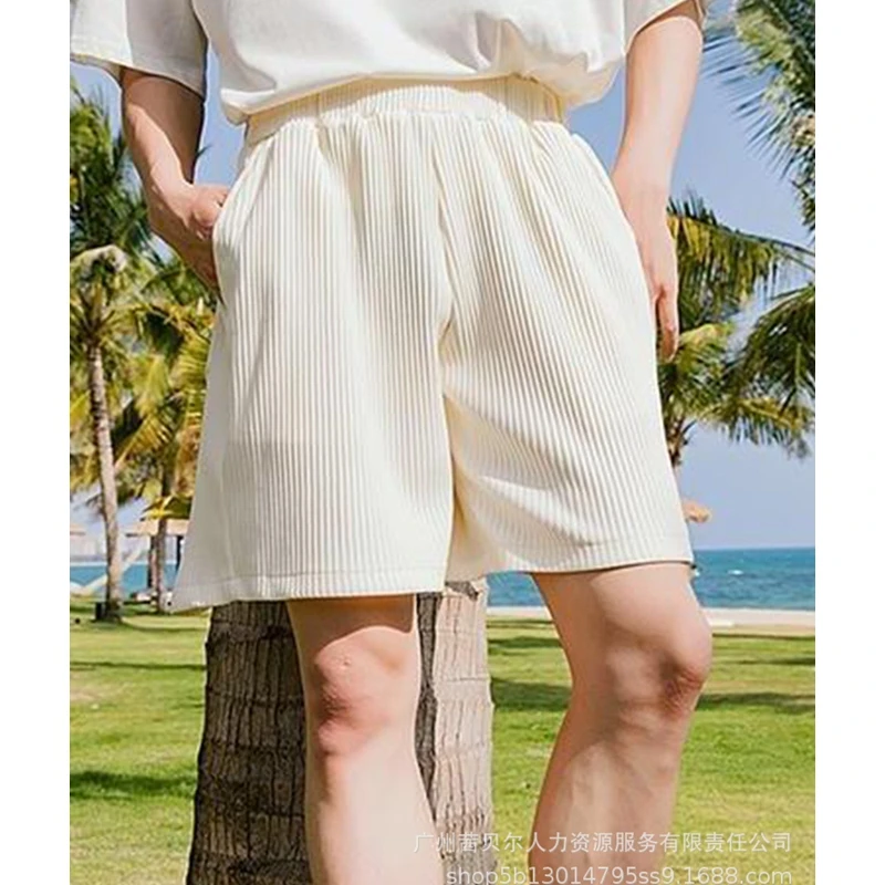Women's Shorts Summer Casual Solid Color Loose Shorts Women's Casual Pocket Stitching Elastic High Waist Straight Shorts
Women's Shorts Summer Casual Solid Color Loose Shorts Women's Casual Pocket Stitching Elastic High Waist Straight Shorts