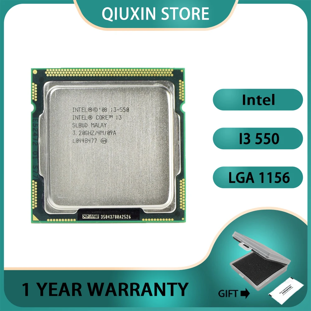 Оригинальный процессор Intel Core i3 550 CPU 3,2 ГГц 4 МБ кэш LGA1156 для настольного компьютера
Оригинальный процессор Intel Core i3 550 CPU 3,2 ГГц 4 МБ кэш LGA1156 для настольного компьютера