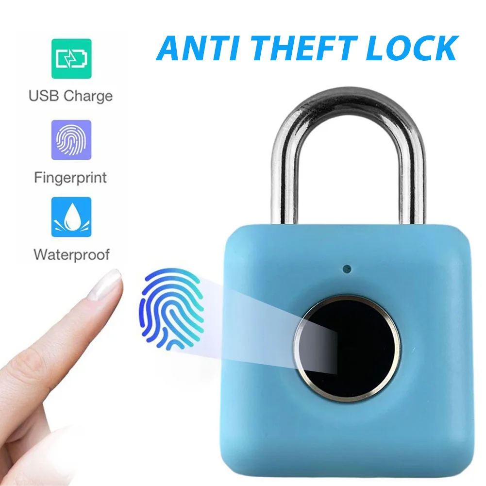 Smart Lock Fingerprint Padlock Quick Unlock Keyless USB Rechargeable Door USB Keyless Fingerprint lock For Luggage Case 
Smart Lock Fingerprint Padlock Quick Unlock Keyless USB Rechargeable Door USB Keyless Fingerprint lock For Luggage Case
