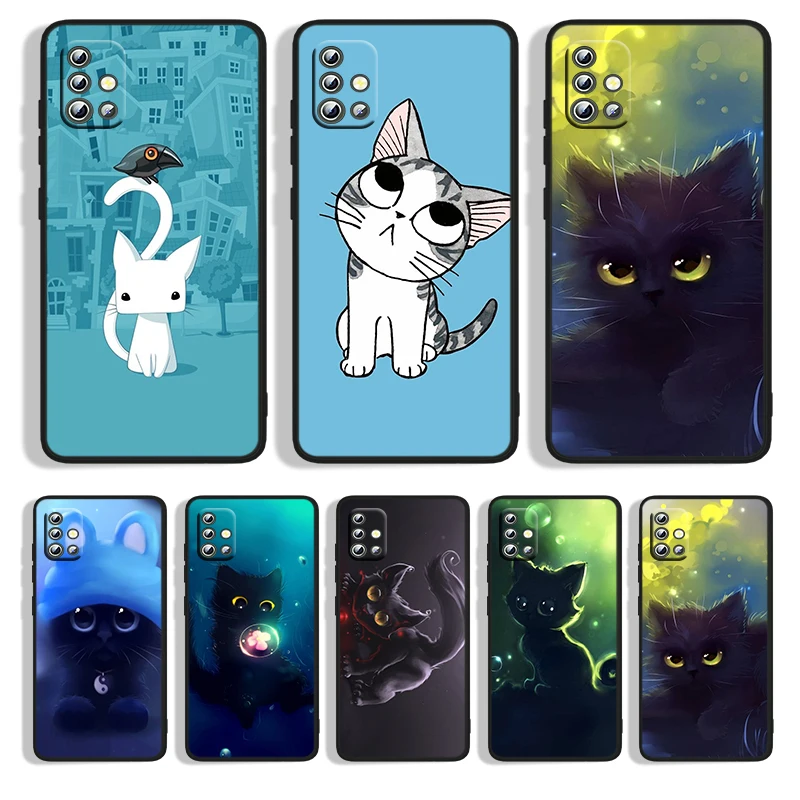 Cute cat cartoon For Samsung Galaxy A04 10 E S A10S 20 30 20S 20E 2 Core A40 50 54 30S 50S 60 70S 70 80 90 Black Cover
Cute cat cartoon For Samsung Galaxy A04 10 E S A10S 20 30 20S 20E 2 Core A40 50 54 30S 50S 60 70S 70 80 90 Black Cover