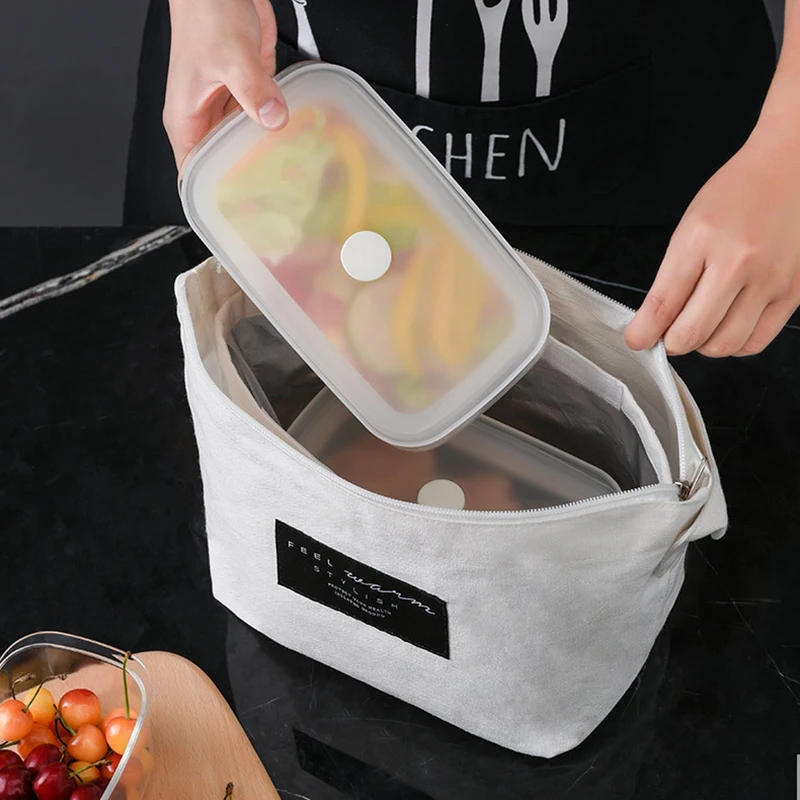 Canvas Insulation Bag Lunch Box Bag Portable Lunch Aluminum Film Detachable Hand-held Lunch Box Bag Kitchen Accessories
Canvas Insulation Bag Lunch Box Bag Portable Lunch Aluminum Film Detachable Hand-held Lunch Box Bag Kitchen Accessories