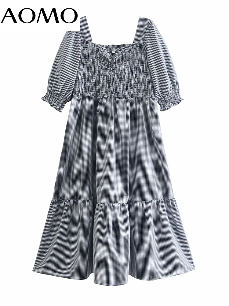 AOMO 2022 Fashion Women Pleated Midi Dress Puff Short Sleeve Square Collar Ladies Vintage Dress 1F505A
AOMO 2022 Fashion Women Pleated Midi Dress Puff Short Sleeve Square Collar Ladies Vintage Dress 1F505A
