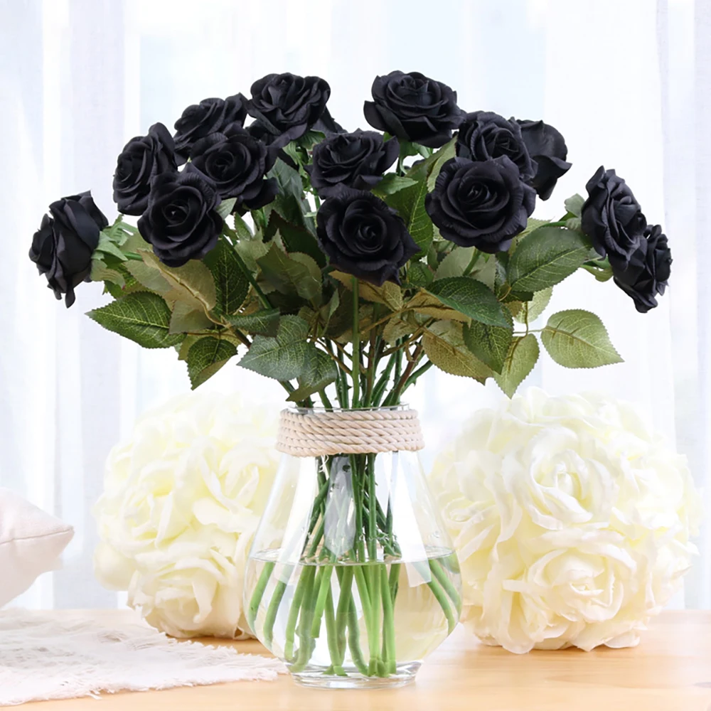 10pcs/set PU Real Touch Artificial Black Rose Gorgeous Latex Flower Stamens Wedding Fake Flower Decor Home Party Memorial
10pcs/set PU Real Touch Artificial Black Rose Gorgeous Latex Flower Stamens Wedding Fake Flower Decor Home Party Memorial