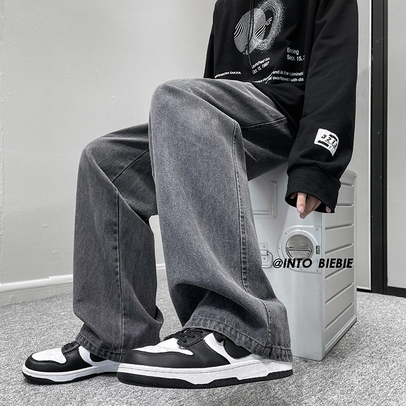 Spring Straight Loose Mens Hip Hop Denim Jeans Classic High Street Fashion Trend Young Student Jeans Blue Black Wide Leg Pants
Spring Straight Loose Mens Hip Hop Denim Jeans Classic High Street Fashion Trend Young Student Jeans Blue Black Wide Leg Pants