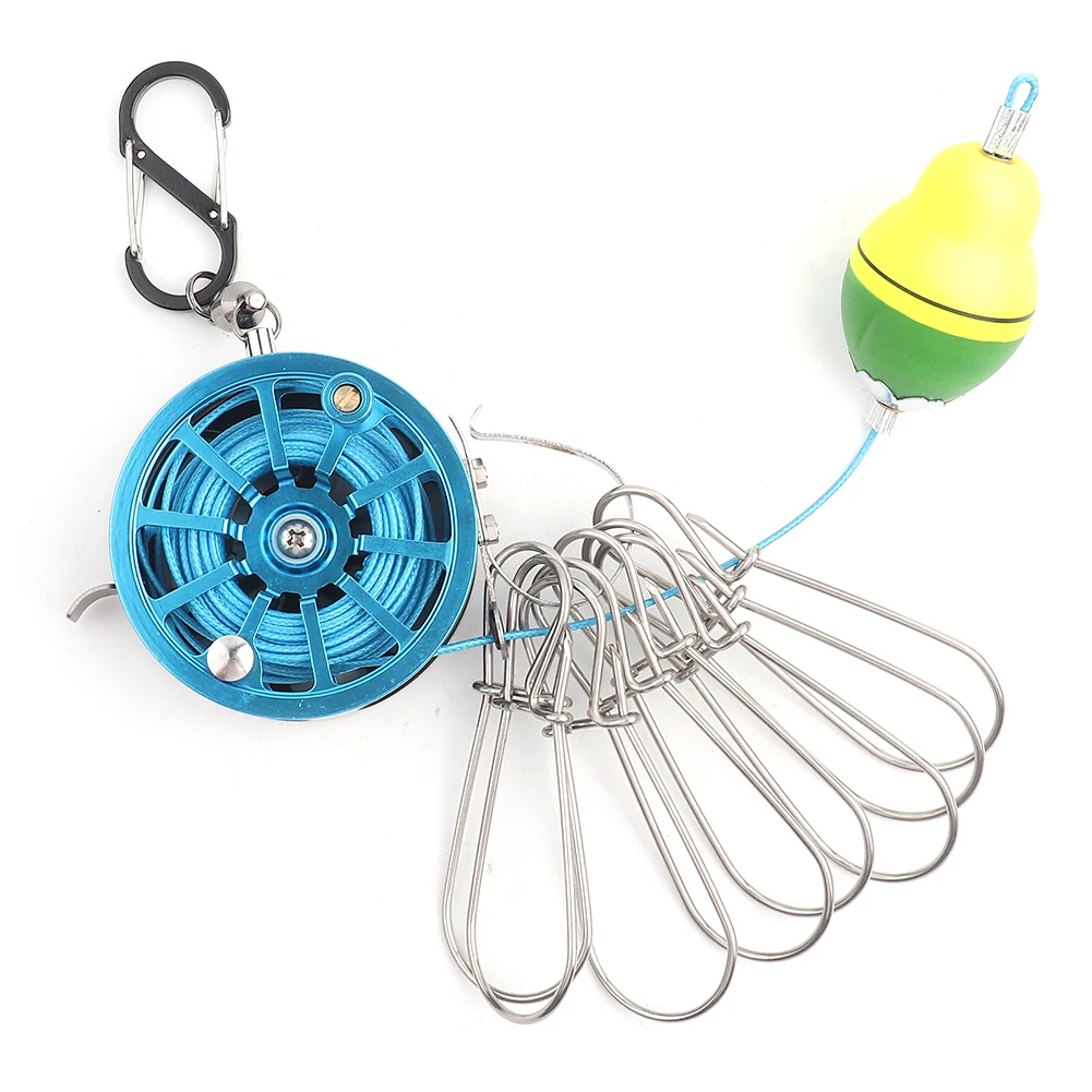 Fish Lock Buckles 6m 5 Locks Chain Stringer with Float Fishing Tackle Accessory(Blue 70#)
Fish Lock Buckles 6m 5 Locks Chain Stringer with Float Fishing Tackle Accessory(Blue 70#)