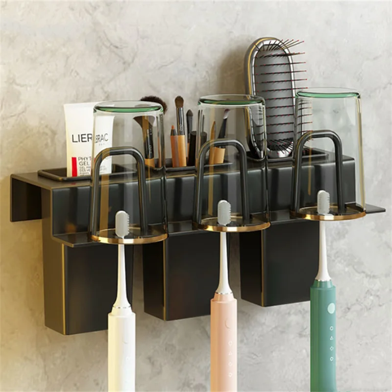 Inverted Toothbrush Holder Toothpaste Storage Shelves Wall Mount Bathroom Accessories Home Punch-free Install Wholesale THK264
Inverted Toothbrush Holder Toothpaste Storage Shelves Wall Mount Bathroom Accessories Home Punch-free Install Wholesale THK264