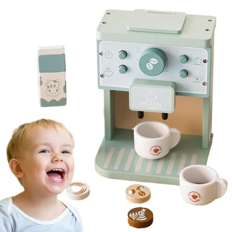 Wooden Kitchen Toys Children Pretend Play Coffee Machine Toy Play Kitchen Accessories Pretend Set Multifunctional Early
Wooden Kitchen Toys Children Pretend Play Coffee Machine Toy Play Kitchen Accessories Pretend Set Multifunctional Early