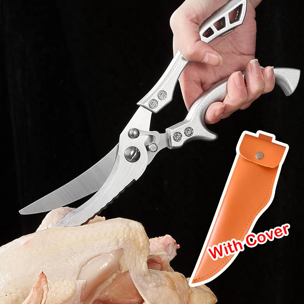 Stainless Steel Kitchen Scissors Chicken Bone Kitchen Shears Aluminum Alloy Handle Duck Fish Cutter Fish Scissors Knife
Stainless Steel Kitchen Scissors Chicken Bone Kitchen Shears Aluminum Alloy Handle Duck Fish Cutter Fish Scissors Knife