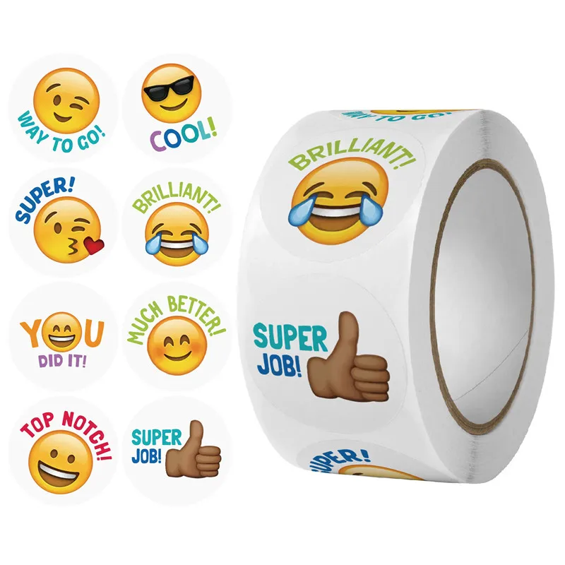 500PCS 8 Kinds of Expression Smiley Face Reward Stickers for Kids Game Toy Labels Festival Birthday Gift Decorations Sticker
500PCS 8 Kinds of Expression Smiley Face Reward Stickers for Kids Game Toy Labels Festival Birthday Gift Decorations Sticker