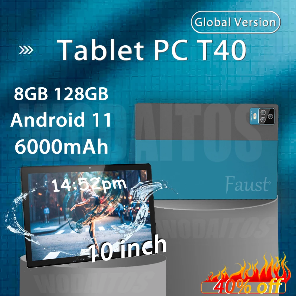 6000mAh Tablet PC T40 Android 11 Octa Core Google Play MTK 6771 Global Version 8GB 128GB WIFI Laptop 24+48MP Camera Pad
6000mAh Tablet PC T40 Android 11 Octa Core Google Play MTK 6771 Global Version 8GB 128GB WIFI Laptop 24+48MP Camera Pad