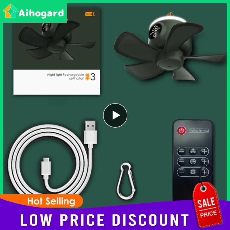 Portable Camping Fan USB Rechargeable Remote Control Timing Camping Ceiling Fan 4 Gears Speed For Student Dormitory Camping Tent
Portable Camping Fan USB Rechargeable Remote Control Timing Camping Ceiling Fan 4 Gears Speed For Student Dormitory Camping Tent