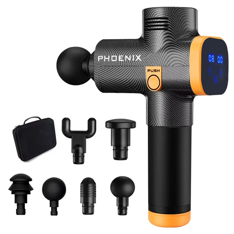 

Phoenix A2 Massage Gun Professional Fascial Sport Relaxation Fitness EMS Muscle Stimulator LCD Handheld 4 6 Heads Massager