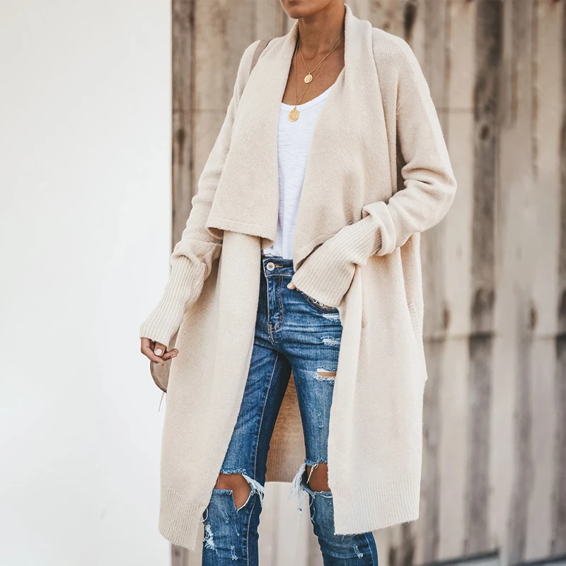Bohemian Long Sweater Cardigan Women Knitwear Turn-Down Collar Winter Coat Female Holiday Oversized Cardigans Sweater Women
Bohemian Long Sweater Cardigan Women Knitwear Turn-Down Collar Winter Coat Female Holiday Oversized Cardigans Sweater Women